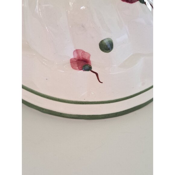 Hand-Painted Ceramic Bundt Mold Made In Italy Wall Hanging Rope 902 Marking Vtg - Picture 2 of 7